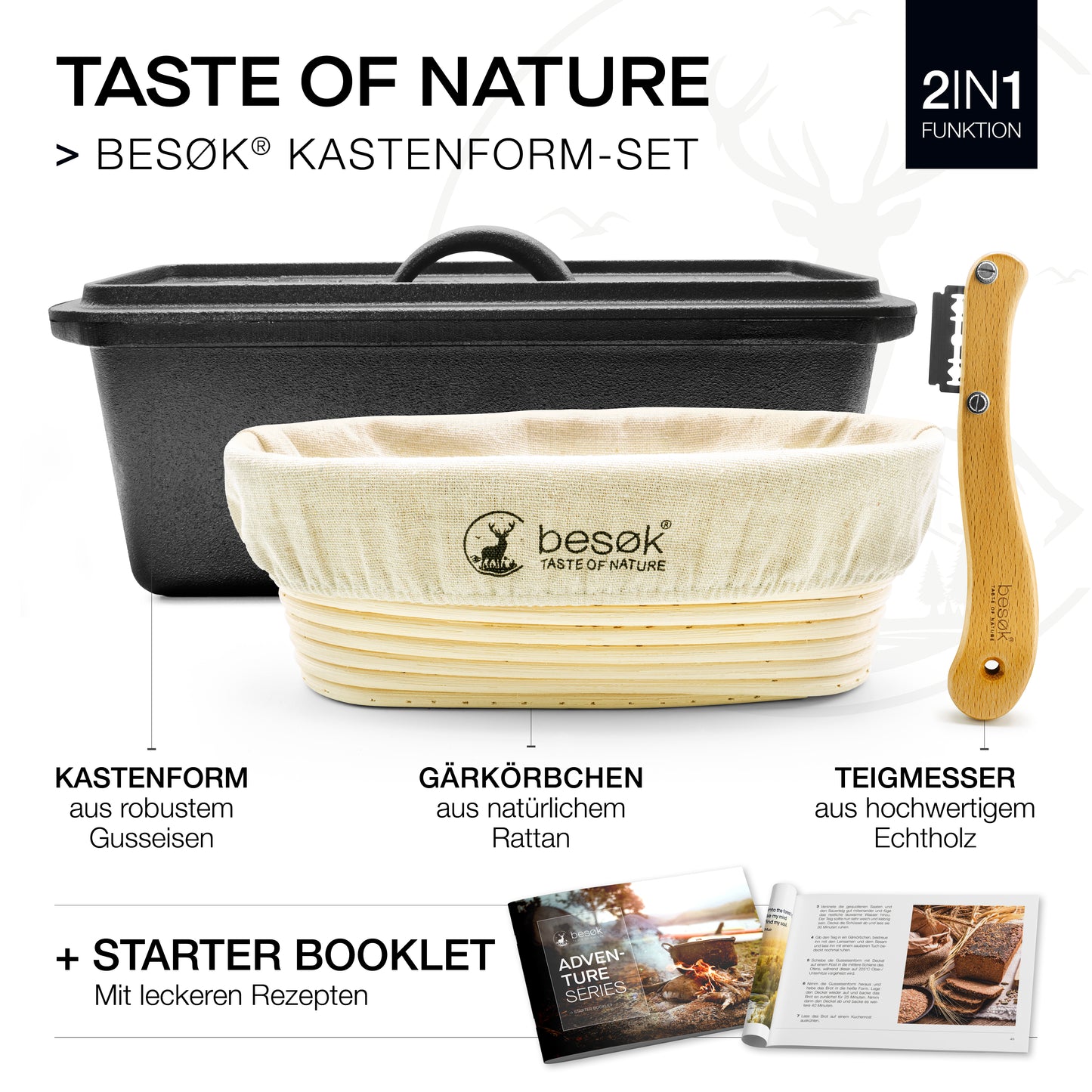 Kastenform Brotback Set