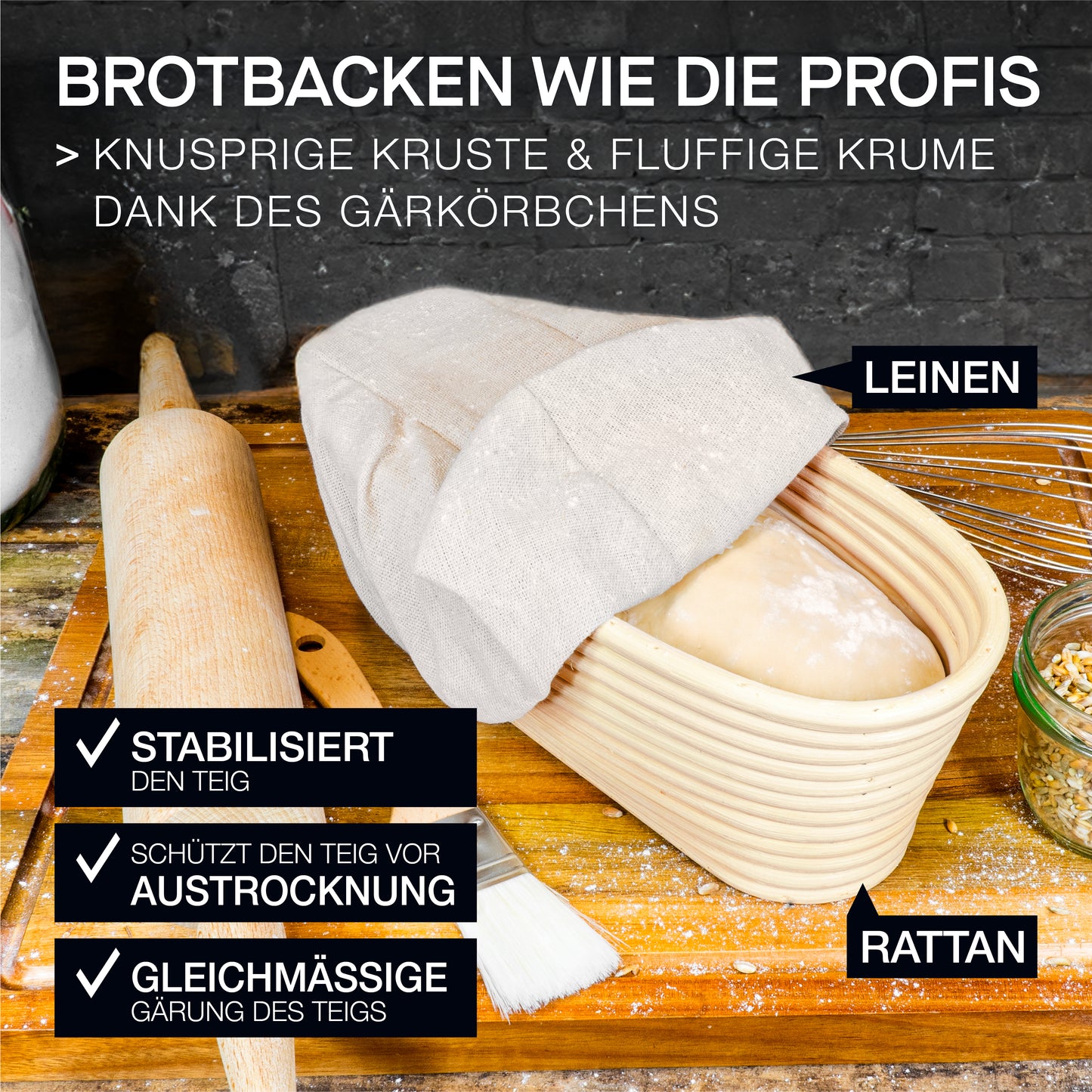 Kastenform Brotback Set