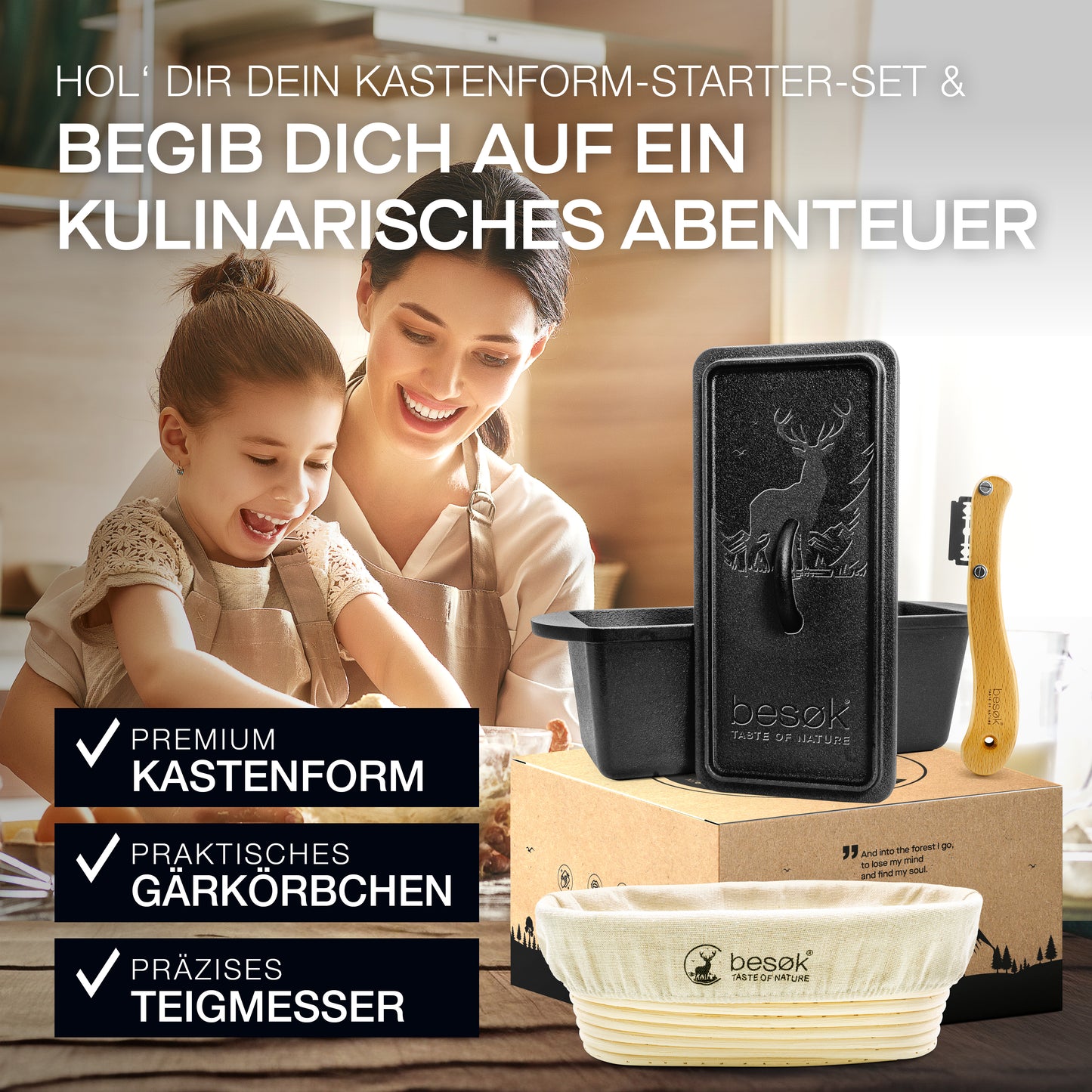 Kastenform Brotback Set