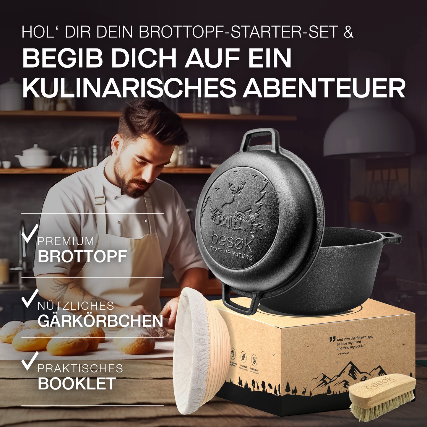 Brottopf inkl. Gärkorb