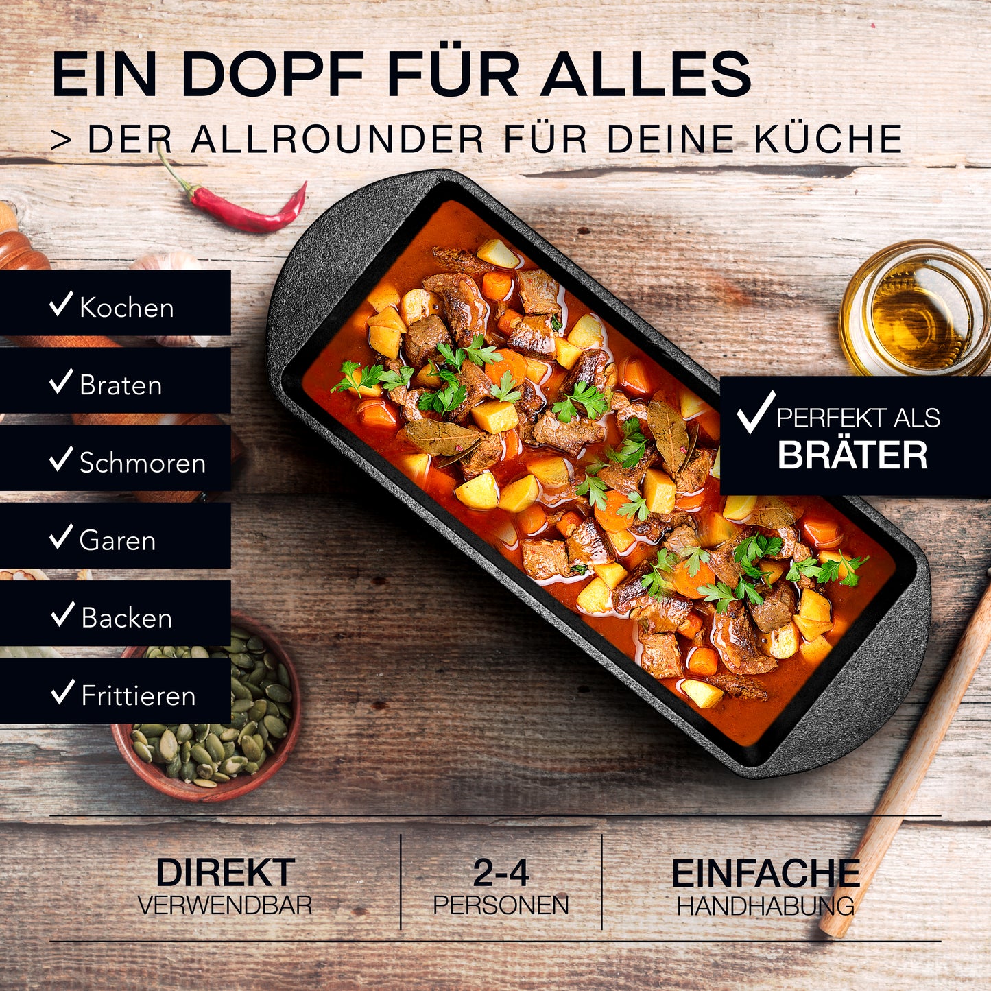 Kastenform mit Deckel